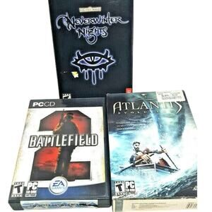 Lot Battlefield 2 Neverwinter Night Atlantis Evolution PC CD-ROM Game Windows 98